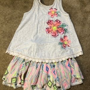 Justice tank and skirt size 10